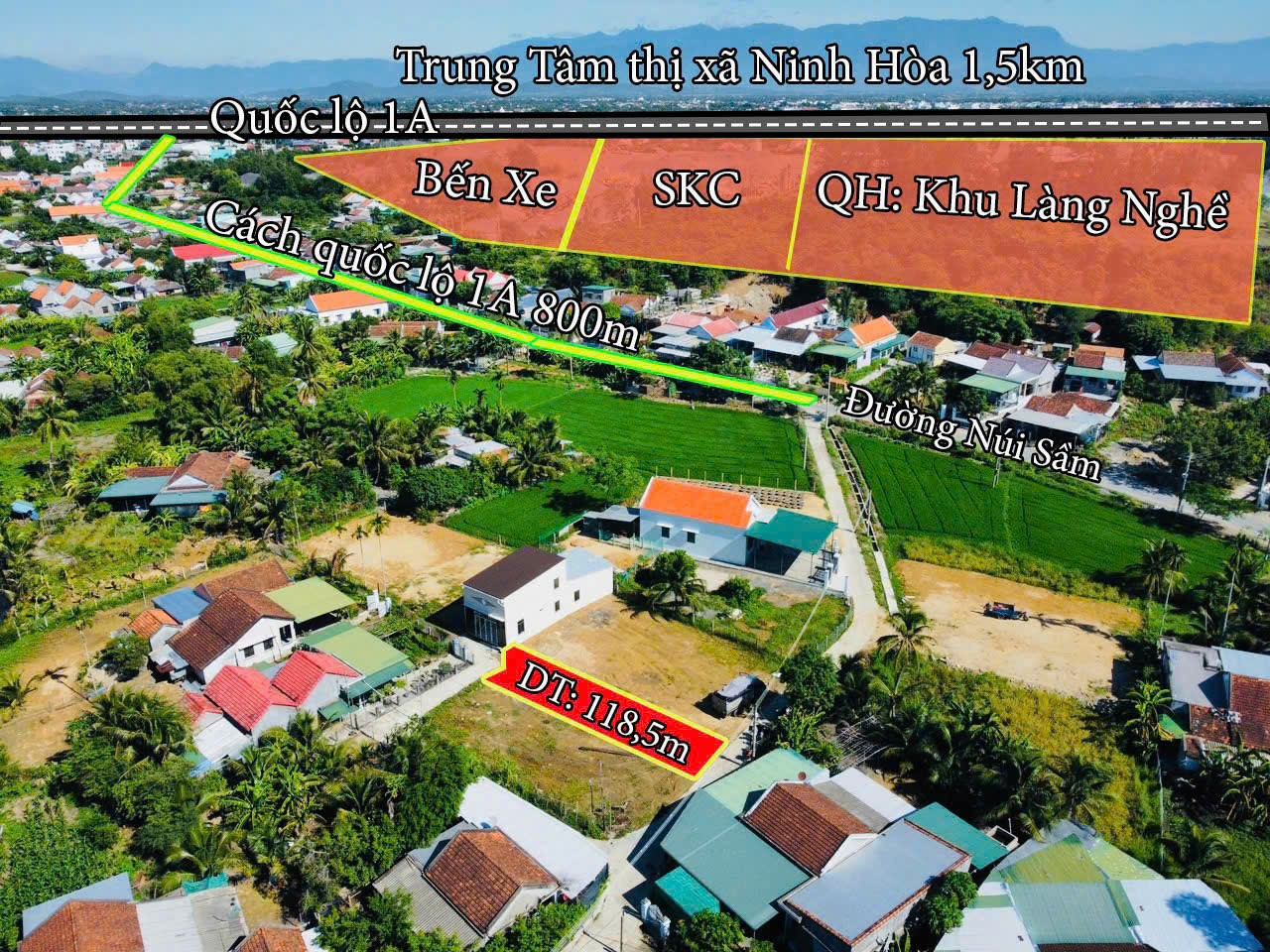 Bán đất 118.5m² 638 triệu tại Phường Ninh Giang Thị xã Ninh Hòa 0763615365
