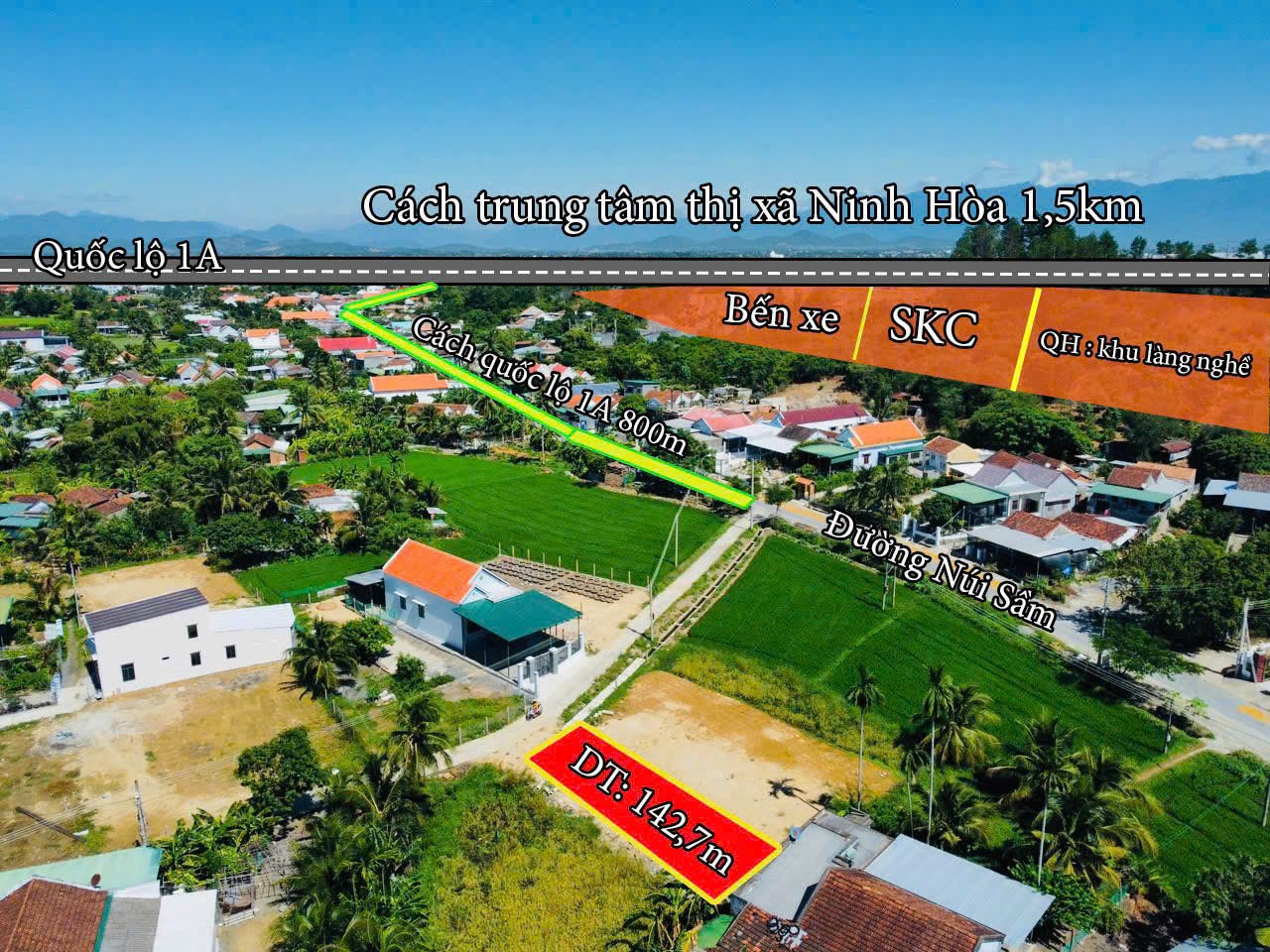 Bán đất 142.7m² full thổ cư 739 triệu tại Phường Ninh Giang Thị xã Ninh Hòa 0763615365
