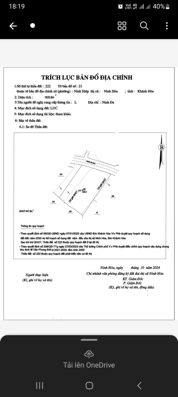 Bán đất 1636.6m² 3 tỷ tại Phường Ninh Hiệp Thị xã Ninh Hòa
