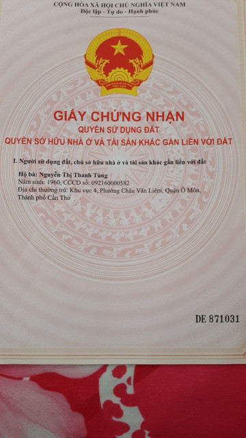 BÁN ĐẤT Vị trí đẹp cách UB quận Ô Môn 200m
