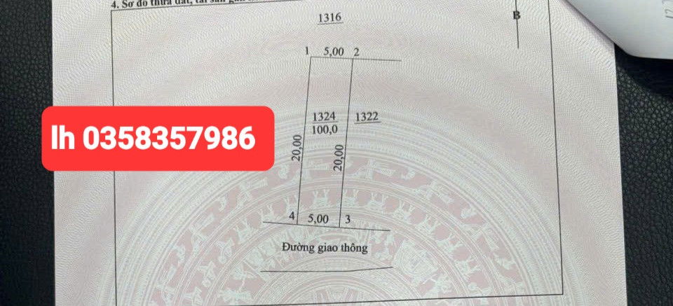 Bán đất 100m² ngang 5m giá 800 triệu Phường Phổ Yên