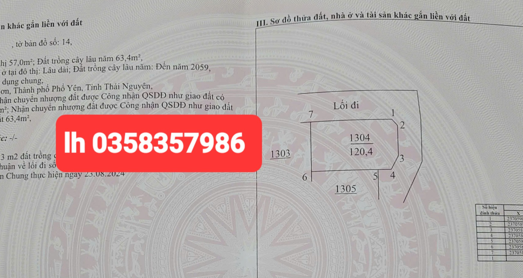 Bán đất 120m² ngang 8.5m giá 600 triệu Phường Phổ Yên