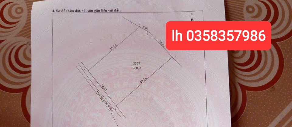 Bán đất 960m² ngang 24.33m giá 630 triệu Phường Phổ Yên