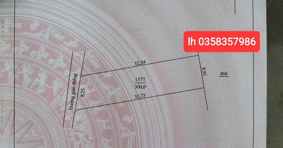 Bán đất 300m² ngang 9.23m giá 5.5 tỷ Phường Phổ Yên