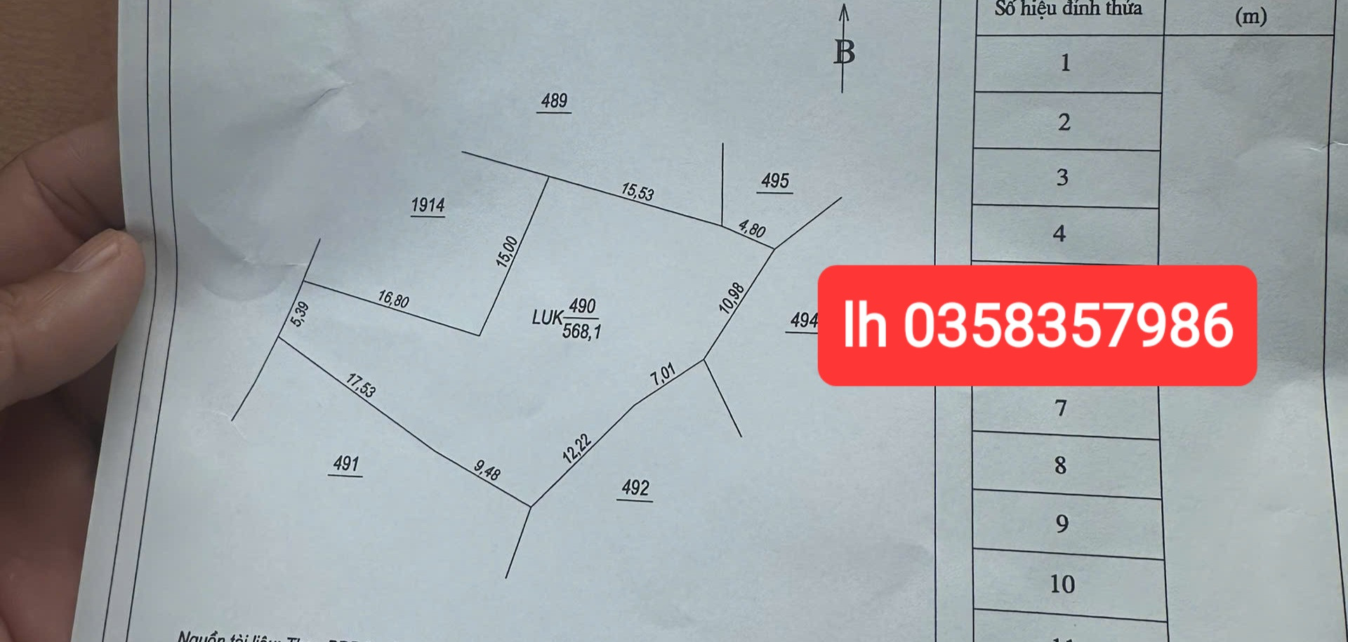 Bán đất 568.1m² ngang 27.1m giá 4.85 tỷ Phường Phổ Yên