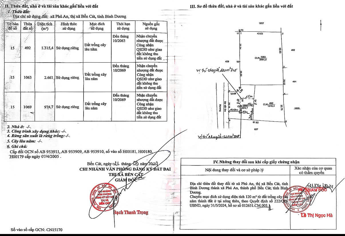 Bán đất 4950m² có sẵn 240m² thổ cư ngang 30m giá 9.9 tỷ tại Phường Phú An