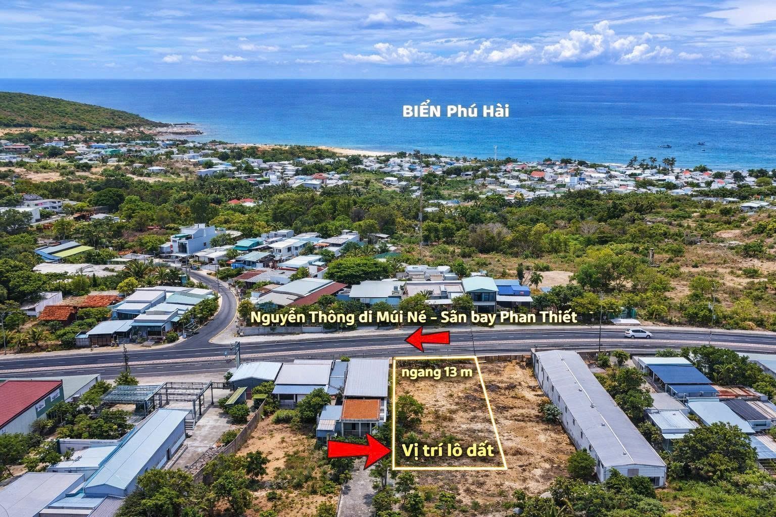 Bán 908 m2 đất view biển mặt tiền nguyễn thông mũi né (giá tốt)