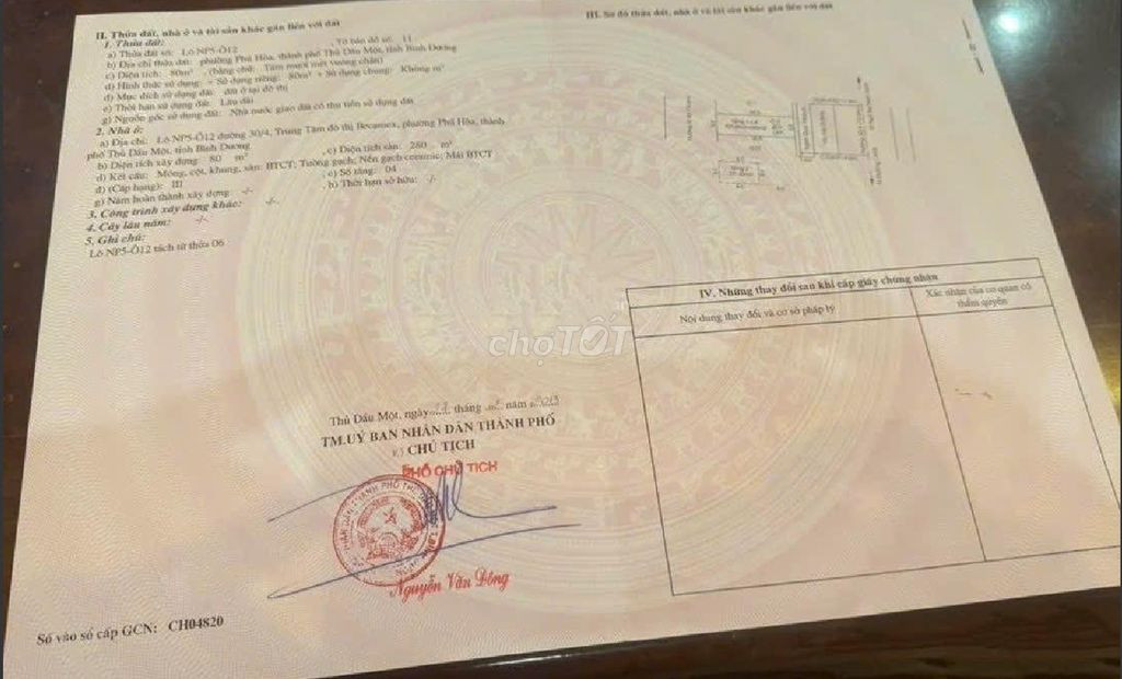 hiếm Nhà mặt tiền đường 30/4, vị trí Vip nhất Bình Dương Đường 30/4
