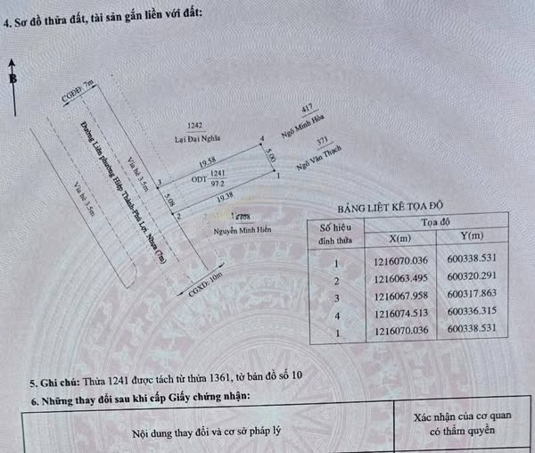 Bán đất 97.8m² ngang 5m giá 5.99 tỷ Phường Phú Lợi: 0815422197