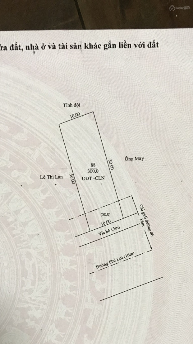 Bán nhà mặt tiền kinh doanh đường Phú Lợi - P. Phú Lợi, DT: 300m2 (10x30)thổ cư 250m2, giá: 22 tỷ