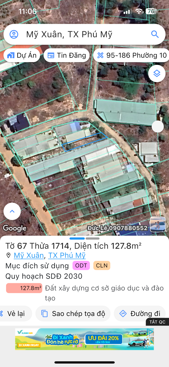 Bán đất 128m² ngang 5m giá 1tỷ 579tr Phường Phú Mỹ