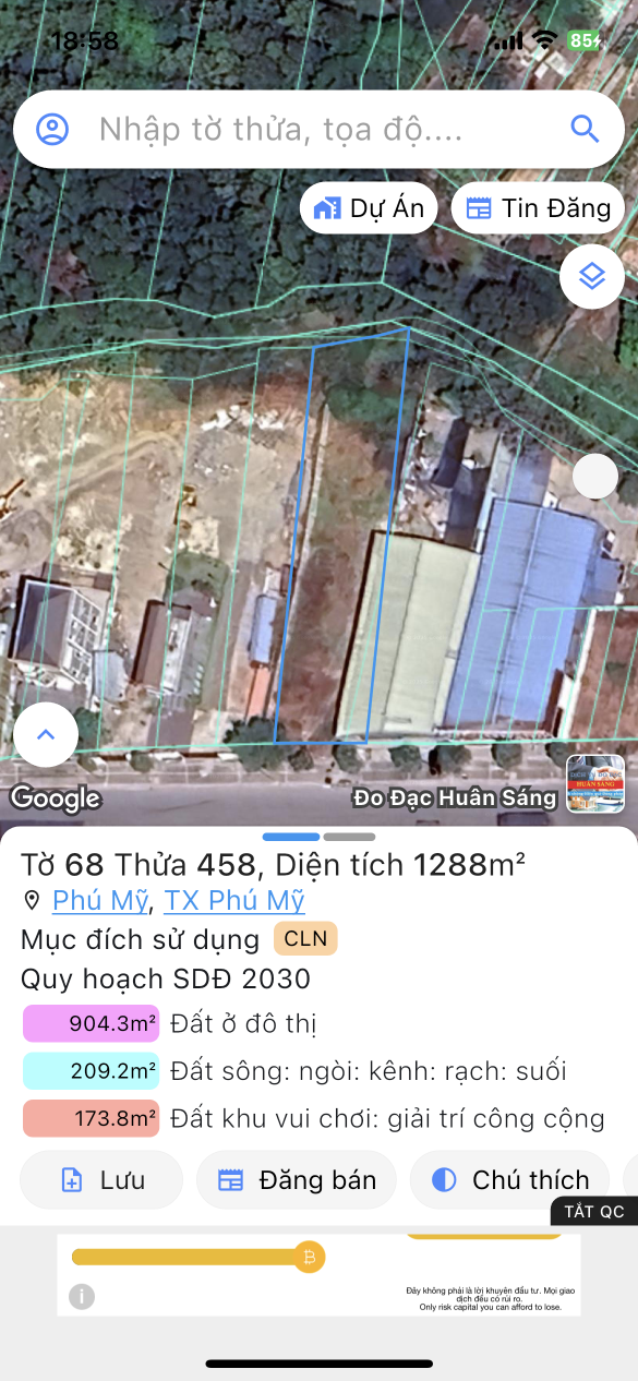 Bán đất 1090.7m² ngang 17m giá 21 tỷ Phường Phú Mỹ