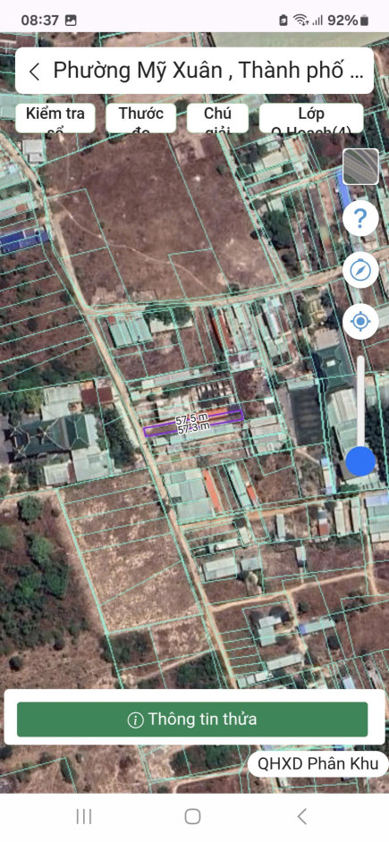 Bán đất 285.6m² ngang 5m giá 1.85 tỷ Phường Phú Mỹ