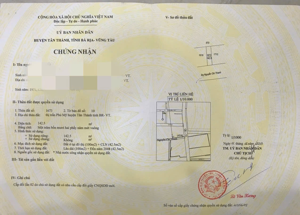 Bán đất 141.1m² ngang 6.1m giá 3.5 tỷ Phường Phú Mỹ