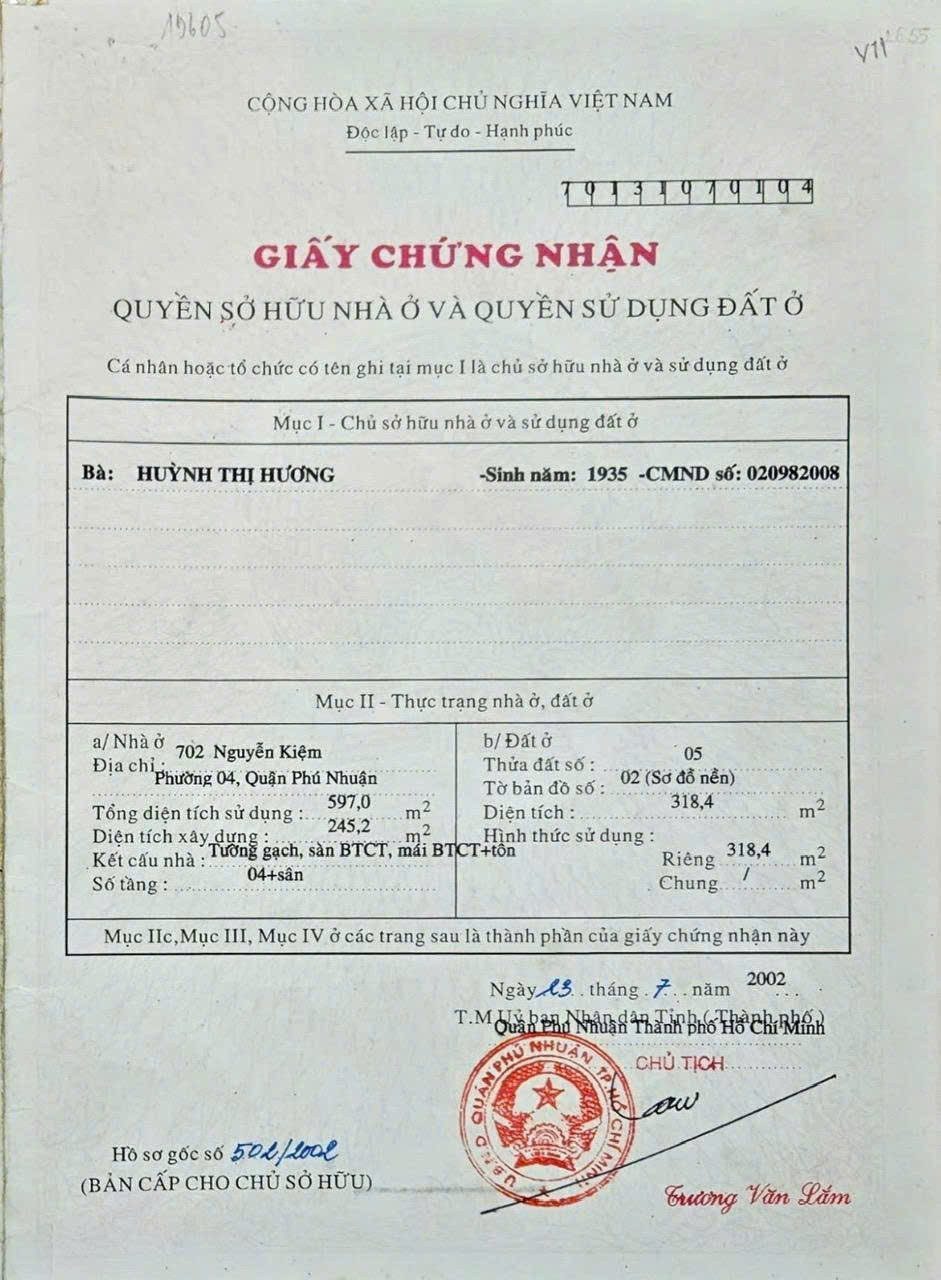 Bán Nhà Mặt Tiền 702 Nguyễn Kiệm, P4, Phú Nhuận