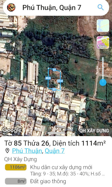 Bán đất 1143.1m² giá 79.52 tỷ Phường Phú Thuận