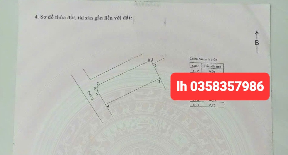 Bán đất 104.4m² ngang 5.61m giá 2.05 tỷ Phường Phúc Yên
