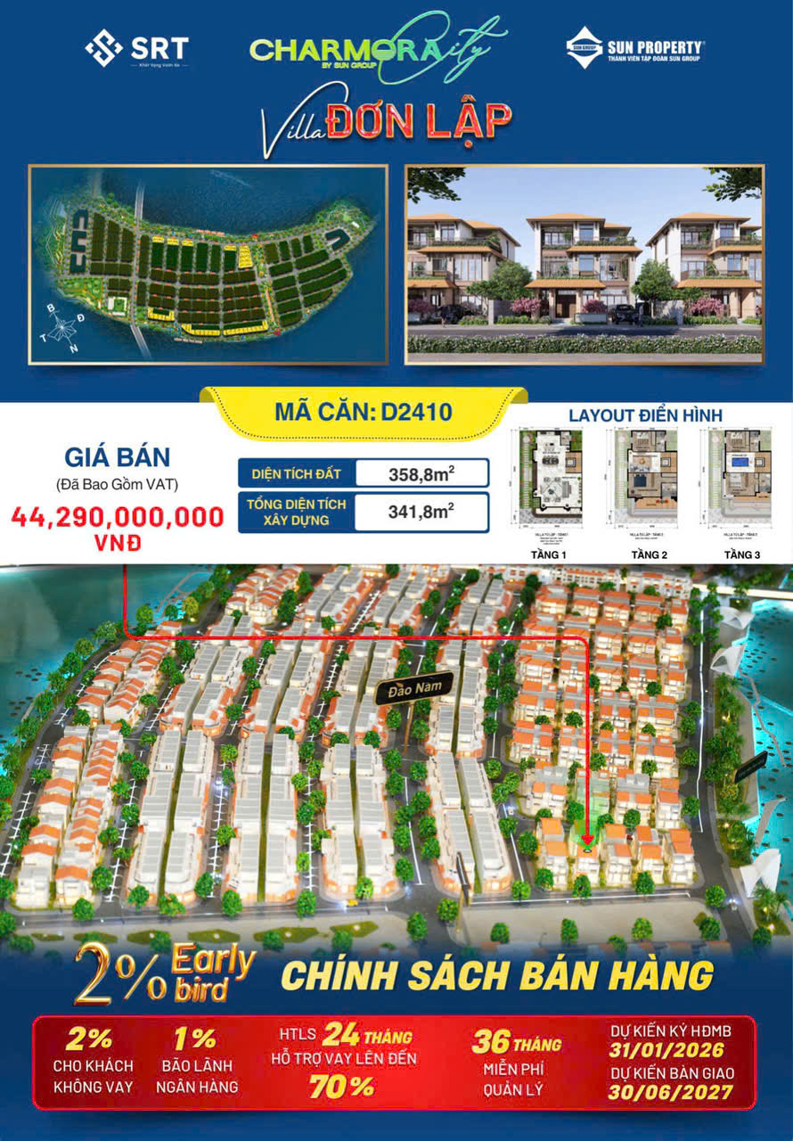 BIỆT THỰ ĐƠN LẬP CHARMORA CITY- DẤU ẤN SỐNG THƯỢNG LƯU TỪ SUN GROUP