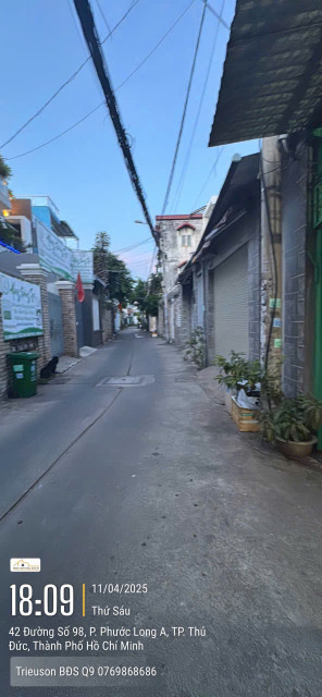 BDS  HVL Nc Nhà mặt tiền đường nhánh Đường Đỗ Xuân Hợp Phường Phước Long A. Kế bên Metro.
