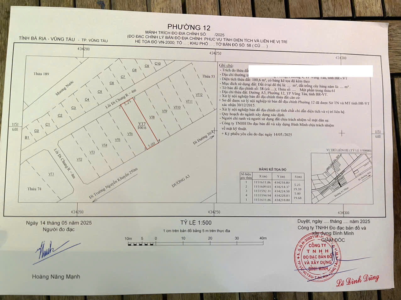 Bán đất 100m² ngang 5m giá 1.99 tỷ Phường Phước Thắng
