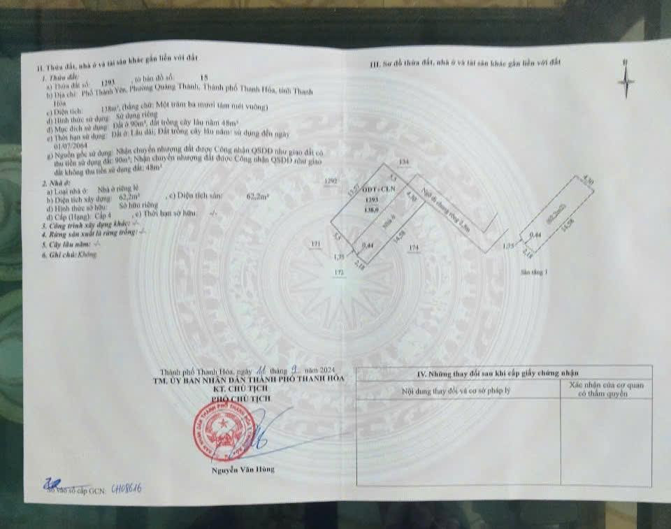 CHÍNH CHỦ Cần Bán Đất Có Nhà Cấp 4 Đang Cho Thuê Tại Thành Yên, Quảng Thành, TP. Thanh Hóa.