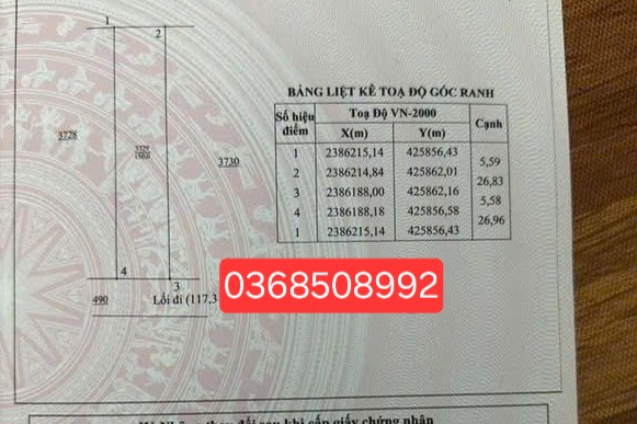 Bán đất 150m² ngang 5,5m giá 1.3 tỷ Phường Quyết Thắng