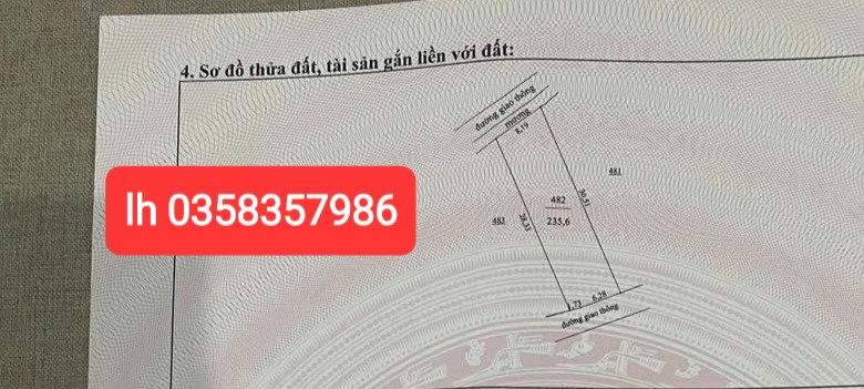 Bán đất 235.6m² ngang 8.19m giá 1.1 tỷ Phường Sông Công