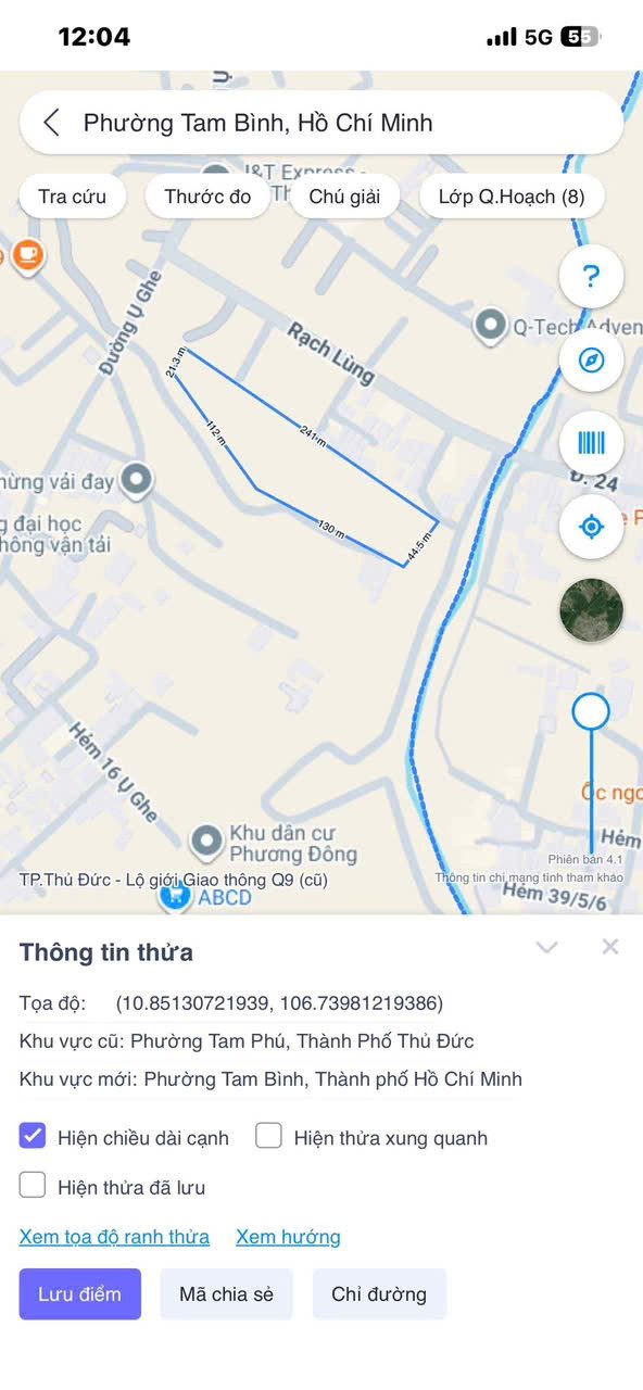 BDS HVL [NC] CHO THUÊ 1.1ha Ụ Ghe Thủ Đức giá tốt
