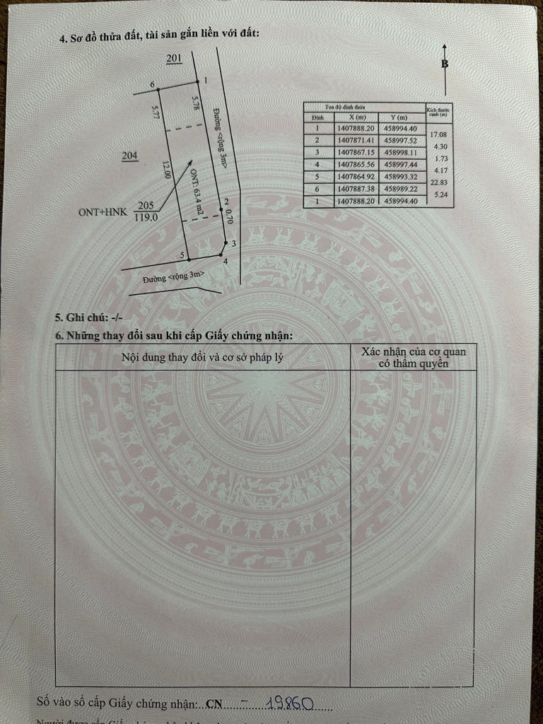 Bán đất 119.1m² giá 795 triệu Phường Tân An