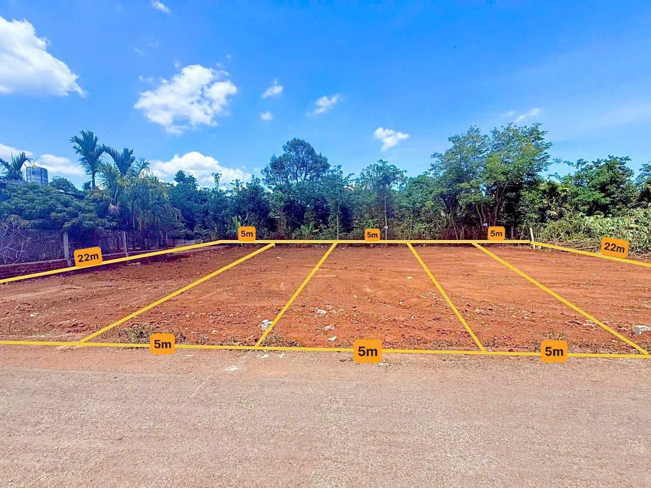 Bán đất Lốc 5 lô Tân An bìa sẵn (kotam)
5x22m thổ cư 60m2