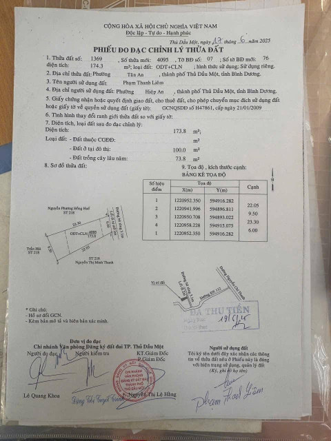 Bán nhà 174.9m² ngang 6m giá 2.4 tỷ tại Phường Tân An Thành phố Thủ Dầu Một