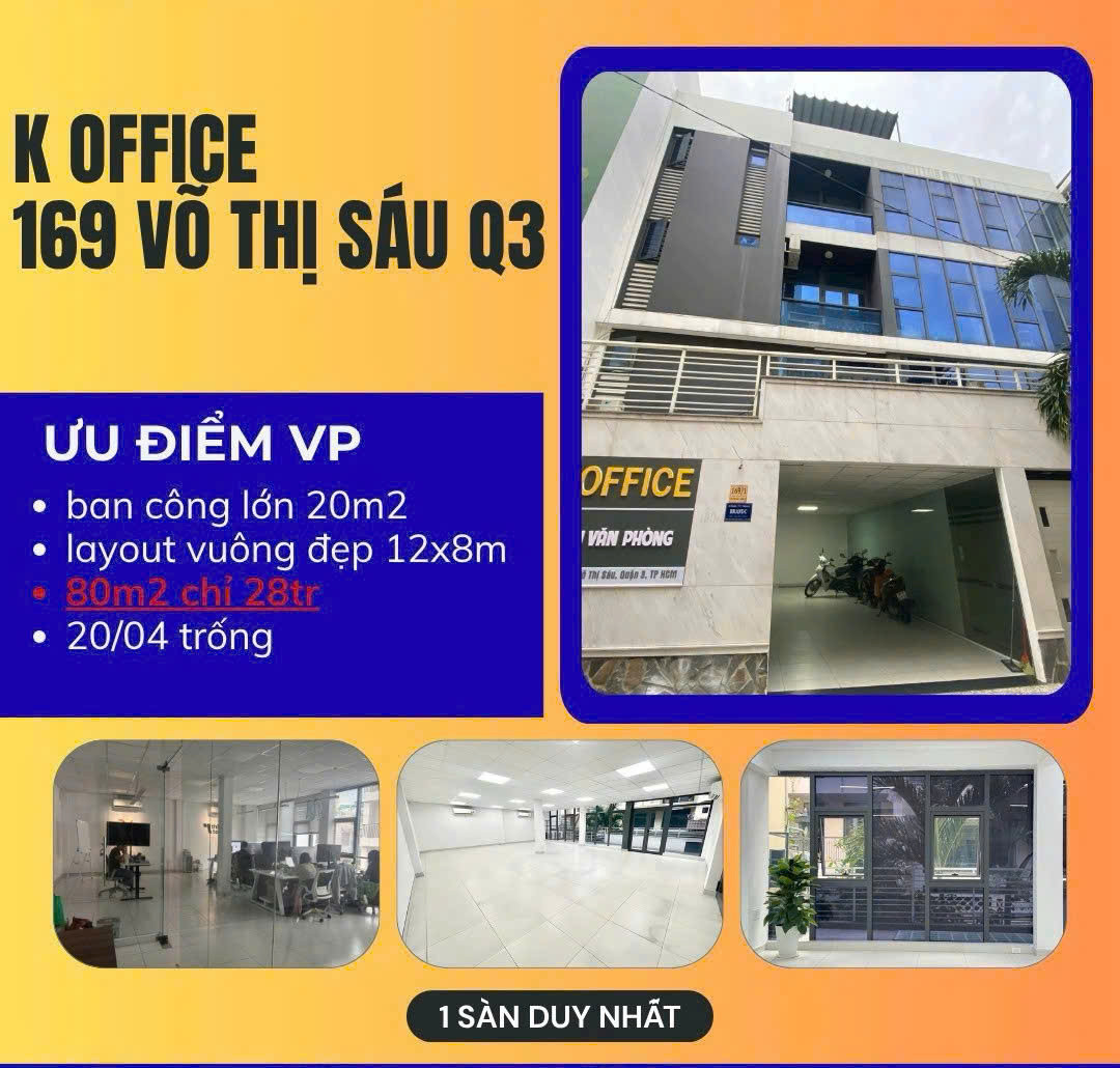 BDS HVL [NC] CHO THUÊ SÀN VĂN PHÒNG  279 Hoàng SA Q2