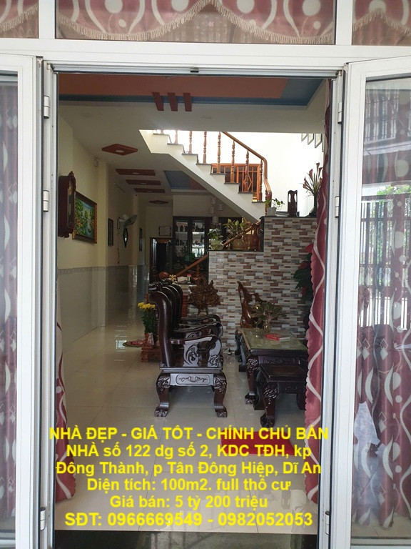 NHÀ ĐẸP - GIÁ TỐT - CHÍNH CHỦ BÁN NHÀ  p Tân Đông Hiệp, Dĩ An, Bình Dương