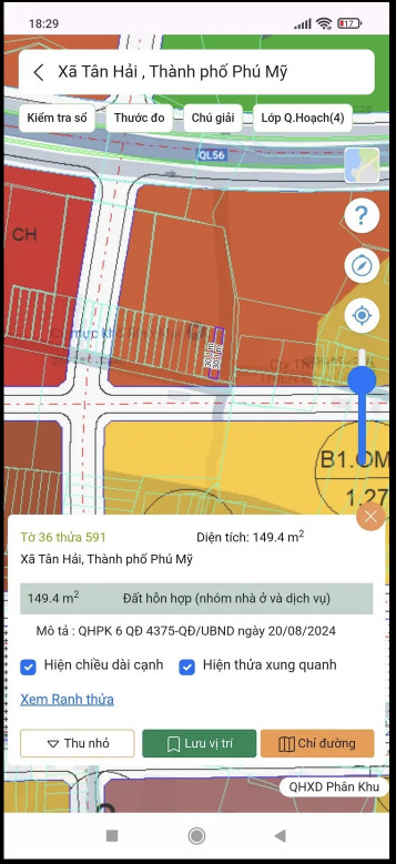 Bán đất 149.7m² ngang 5.0m giá 1.5 tỷ Phường Tân Hải