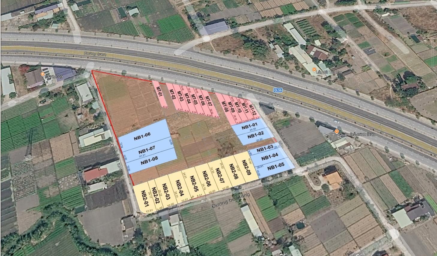 Đất MT QL 56 gần Bà Rịa Vũng Tàu - tiện KD đa chức năng - hơn 30 lô với giá đầu tư ( từ 1,4tỉ/nền)