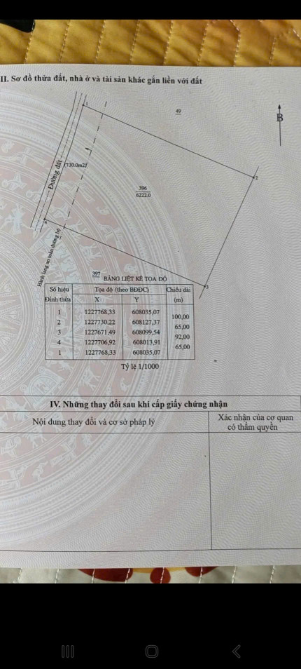 Bán đất 6434.2m² ngang 65m giá 25.9 tỷ Phường Tân Hiệp đã có skc.