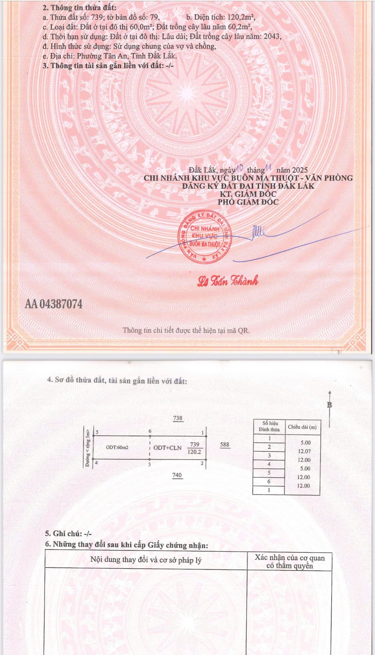 Cần bán lô đất ngay hẻm đường Hùng Vương diện tích 105m2 bán 2tỷ340tr