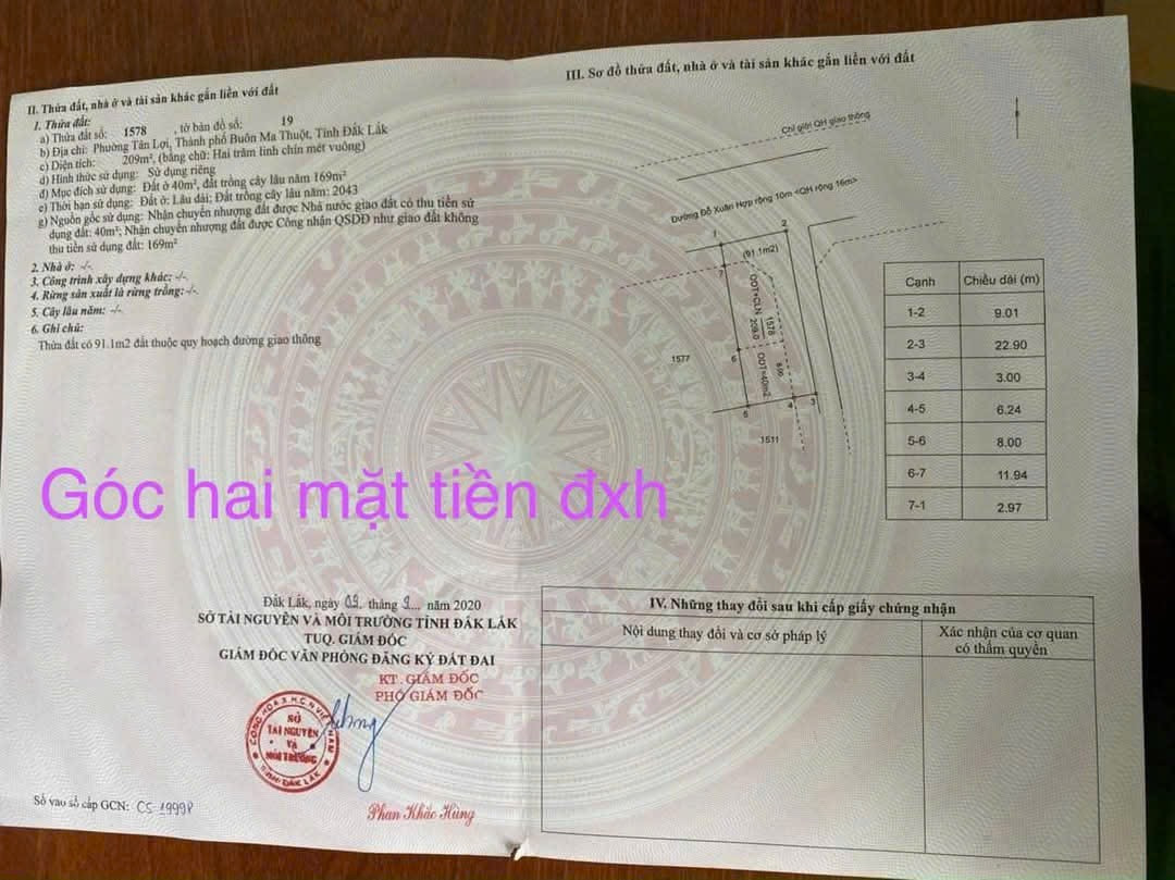 ĐẤT 2 MẶT TIỀN ĐỖ XUÂN HỢP