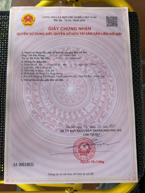 Bán đất 101.7m² ngang 5m giá 1.75 tỷ Phường Tân Phước
