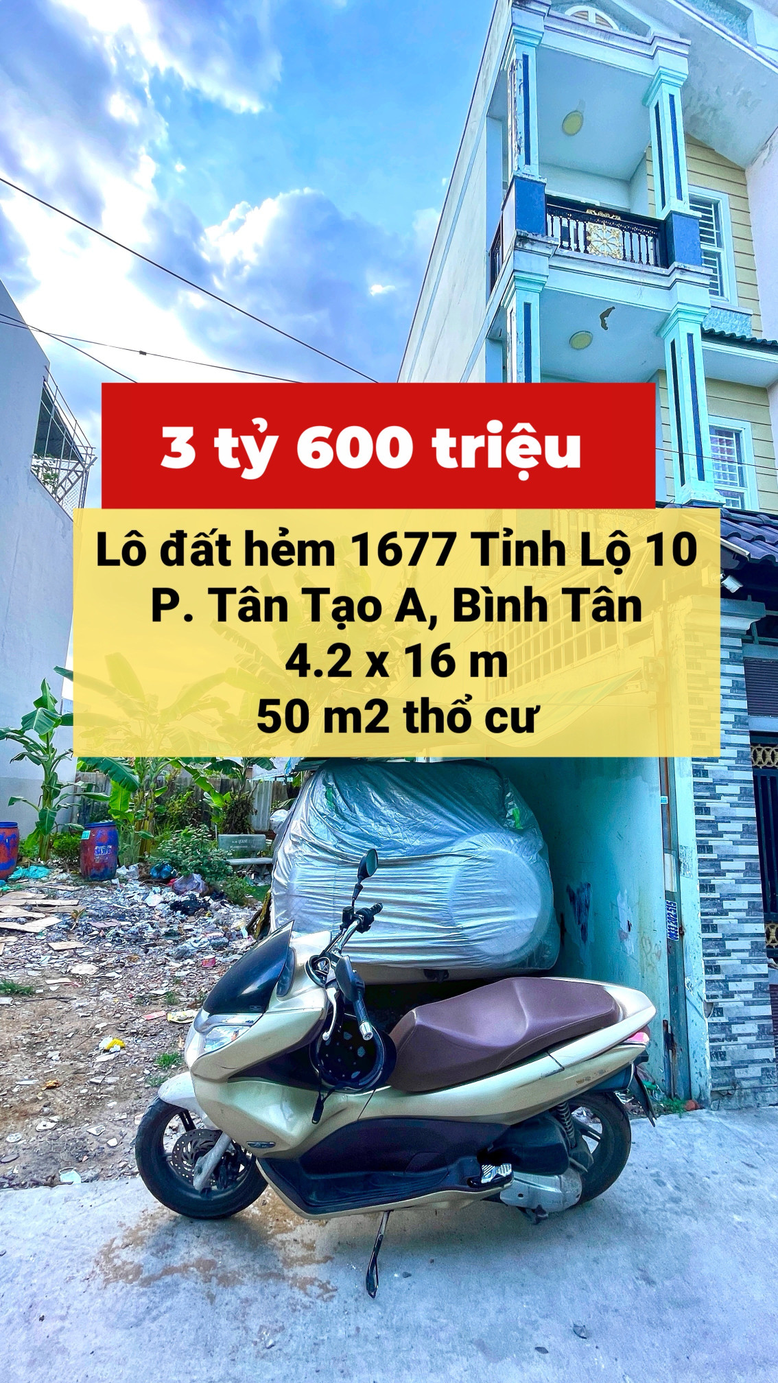 Đất ở hẻm xe hơi Tỉnh Lộ 10 giá tốt !