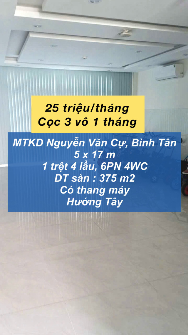 Cho thuê nguyên căn mặt tiền Nguyễn Văn Cự