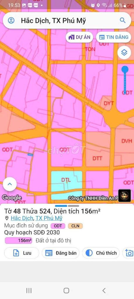 Bán đất 156m² ngang 6.7m giá 1.7 tỷ Phường Tân Thành
