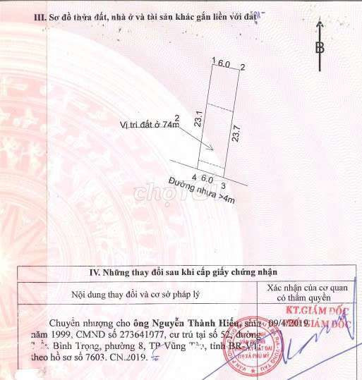 Bán đất 139.3m² giá 1.6 tỷ Phường Tân Thành