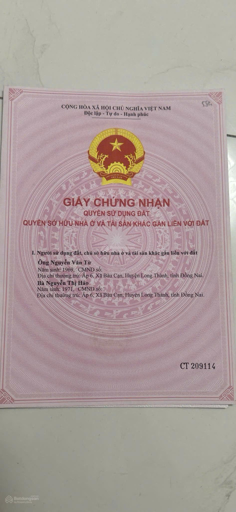 Bán đất 309.6m² ngang 6m giá 3.41 tỷ Phường Tân Thành