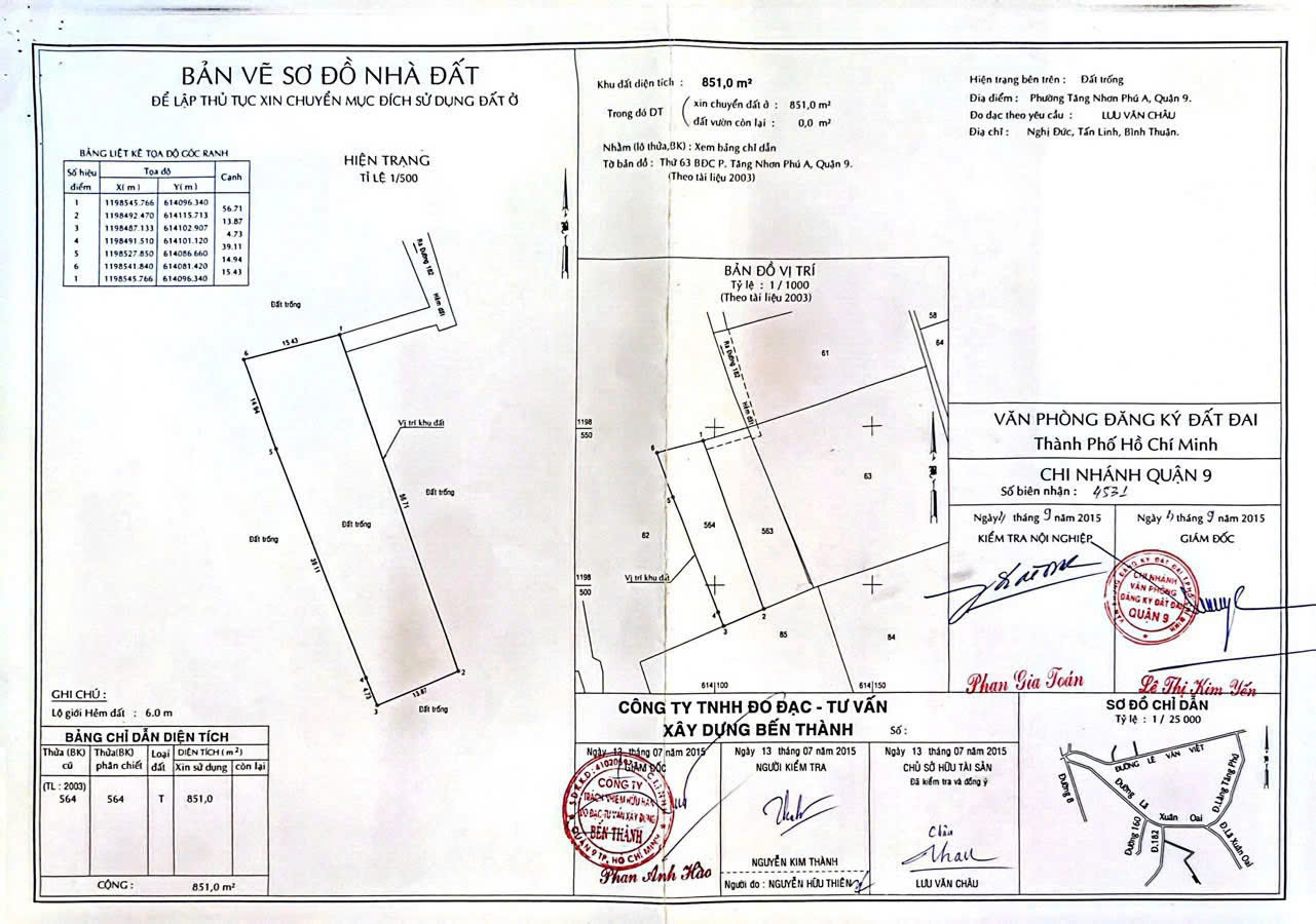 Bán đất 8437.7m² 16 tỷ tại Phường Tăng Nhơn Phú A Quận 9