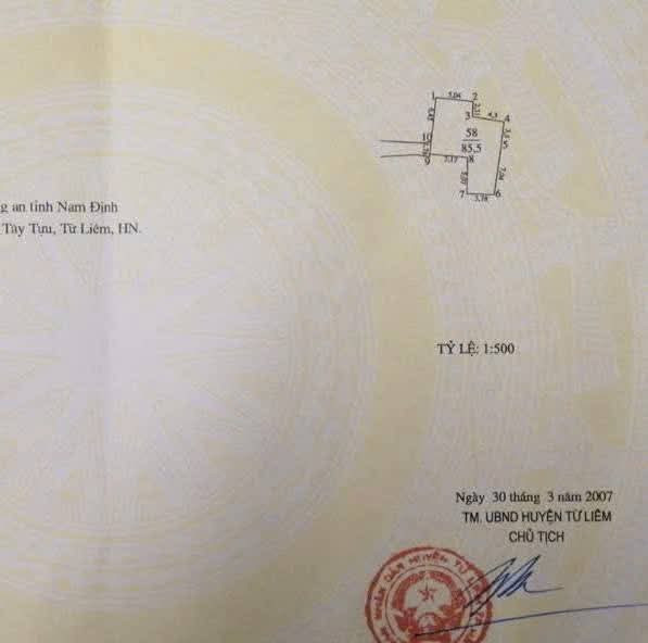 Bán Đất Tây Tựu, Bắc Từ Liêm, 85.5 m2, giá 5.35 tỷ