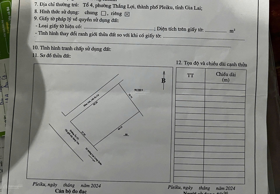 BẤT ĐỘNG SẢN 2 MẶT TIỀN DUY NHẤT NGAY TẠI CHỢ ÂU CƠ SẦM UẤT, PHƯỜNG THẮNG LỢI, PLEIKU, GIA LAI