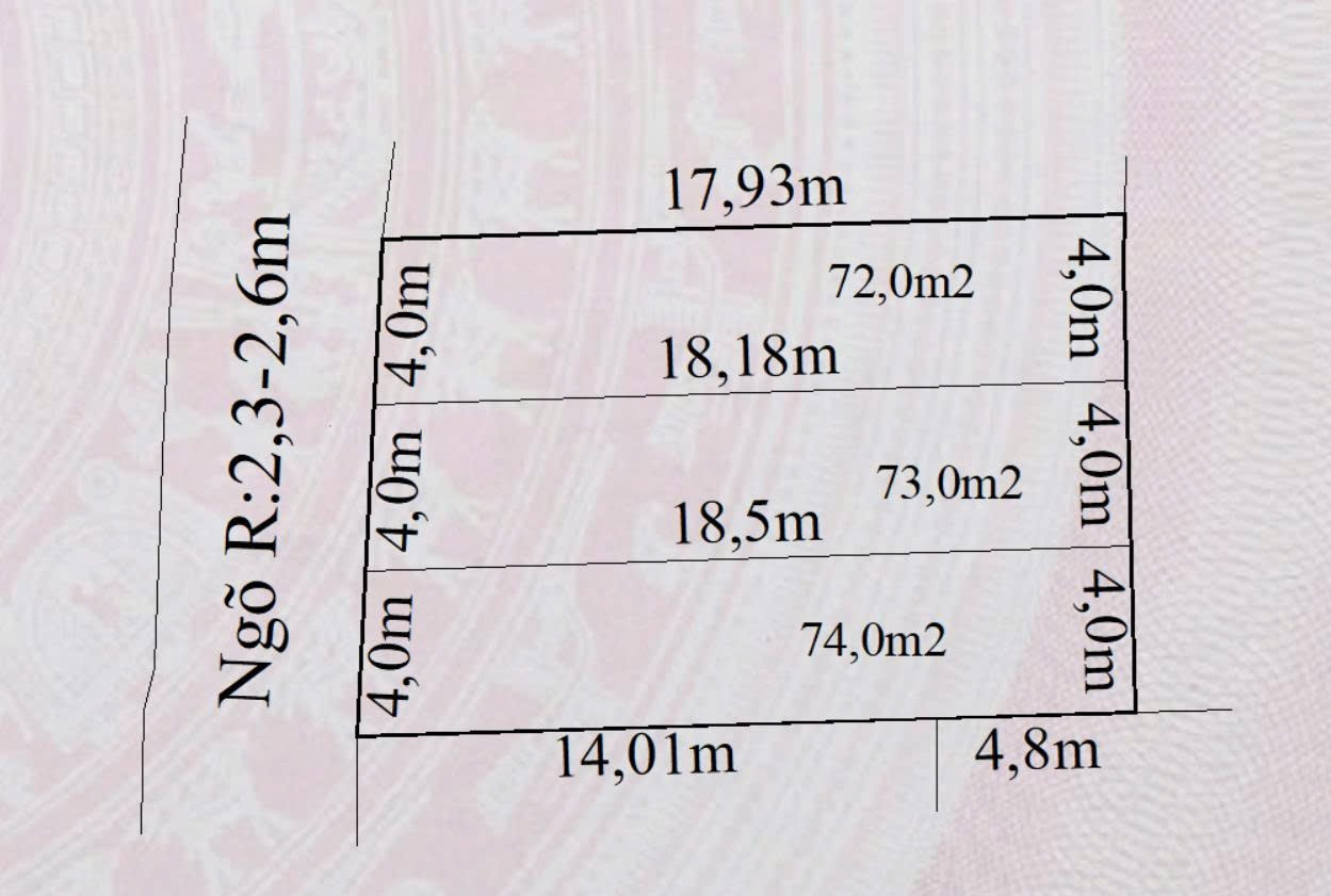 Bán đất 72m² ngang 4m giá 1.05 tỷ Phường Thiên Hương( Hoàng Động) liên hệ 0362558882
