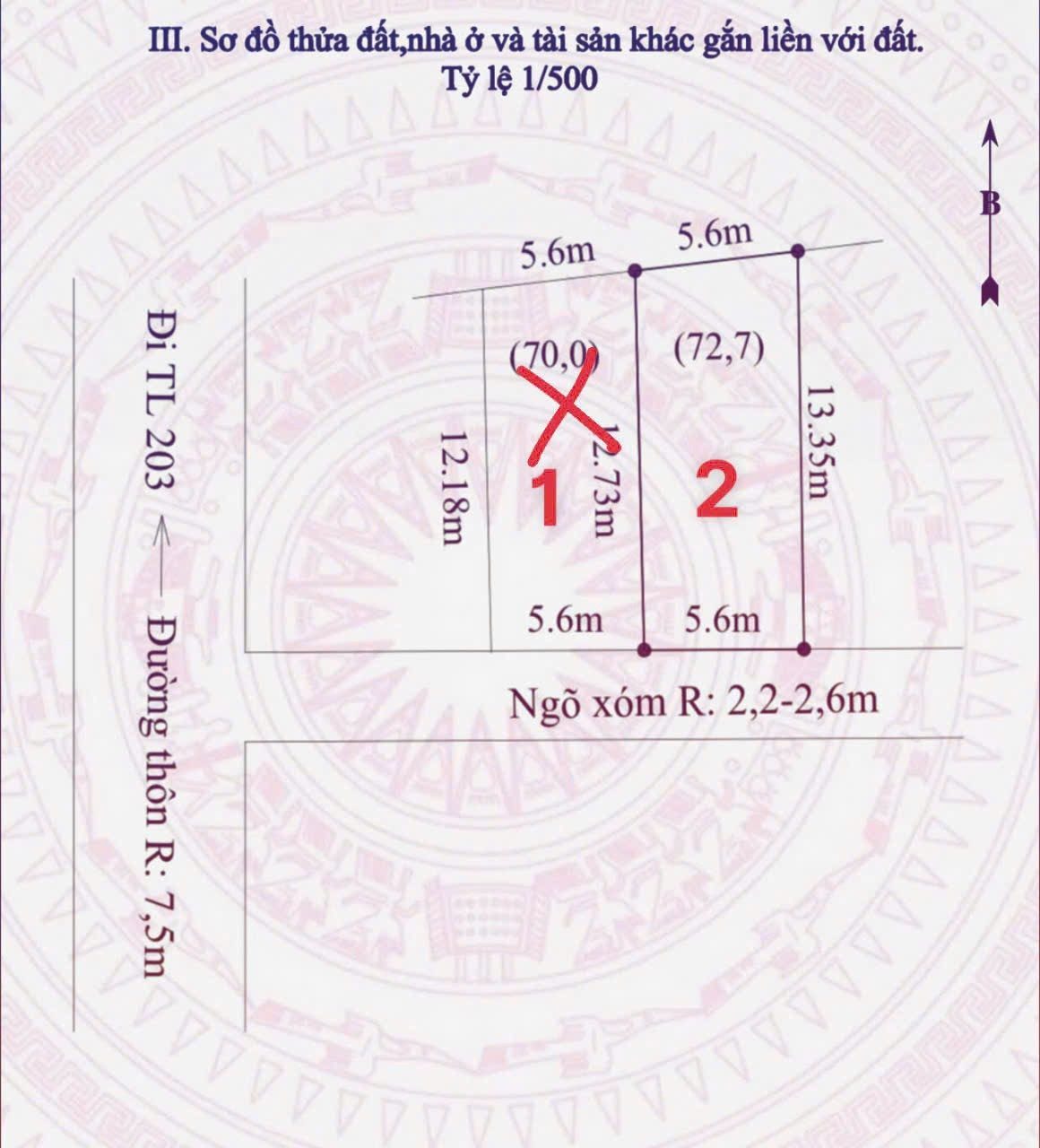 Bán đất 72m² full thổ cư ngang 5,5m giá 1.49 tỷ tại Phường Thiên Hương (Hoa Động) 
Lh: 0382341632
Liên