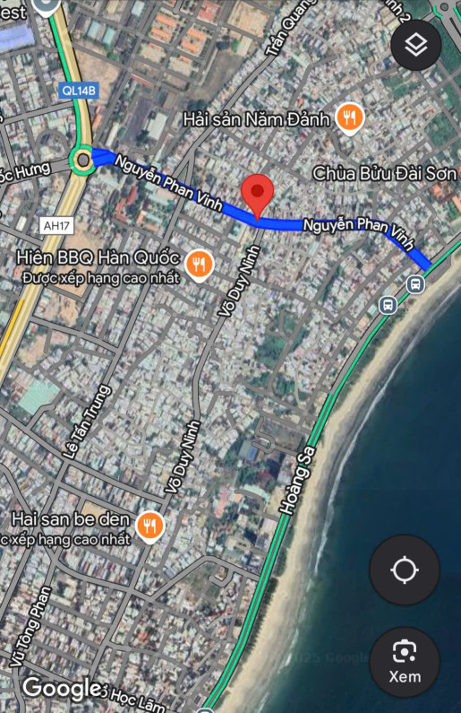 ĐẤT BIỂN CHÍNH CHỦ - MẶT TIỀN Đường Nguyễn Phan Vinh, Phường Thọ Quang, Sơn Trà - Đà Nẵng